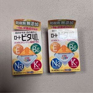 NIB Set of 2 Rohto Vita 40a Eyedrops for Tired Eyes Purchased in Japan